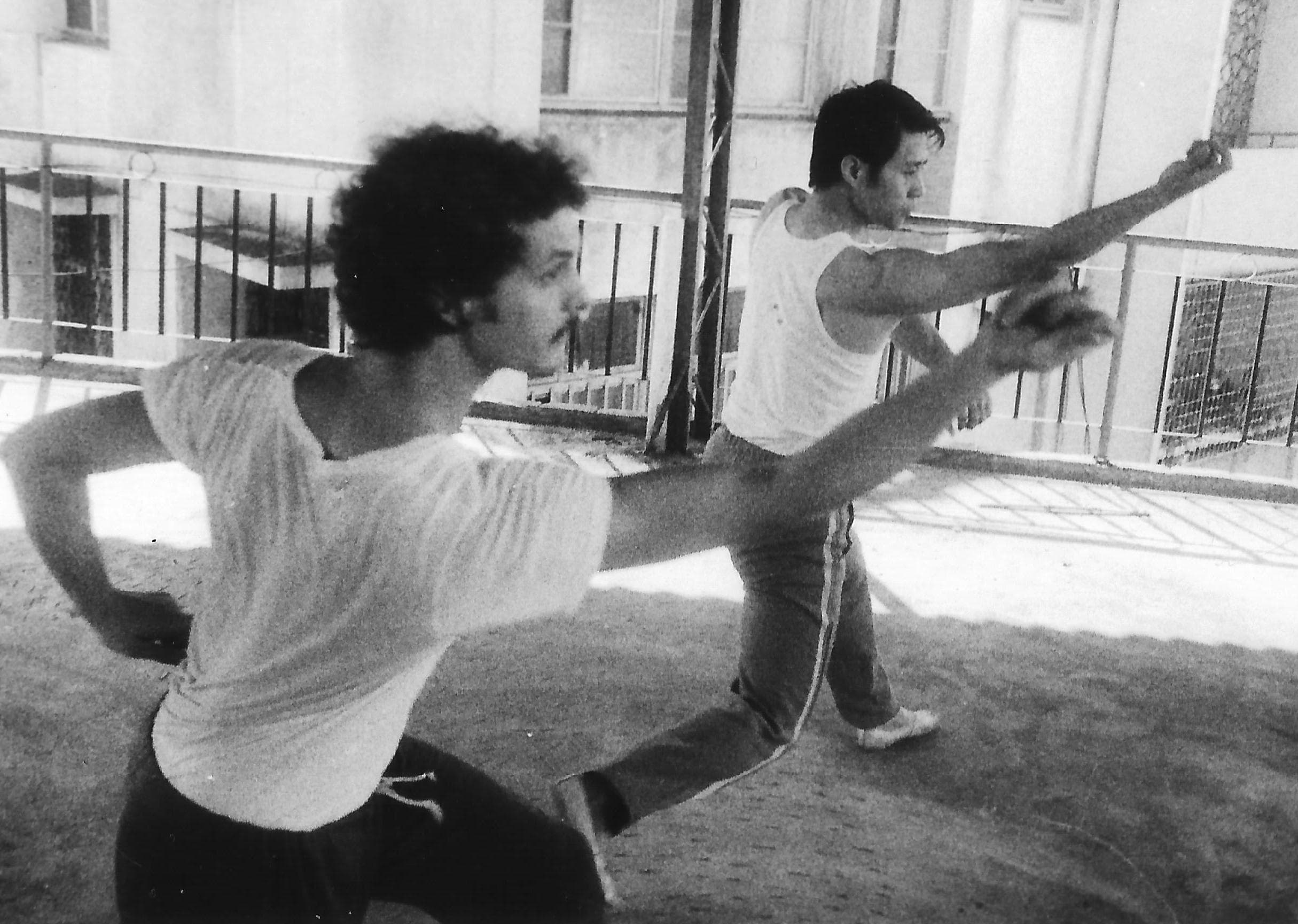 Allen beim Training auf einem Dach in Taipei, Mitte der 1980er-Jahre